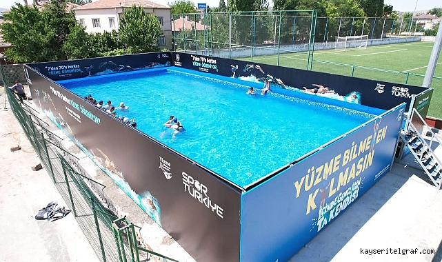 Gençlik ve Spor İl Müdürlüğü çocuklar için portatif havuz kuruyor