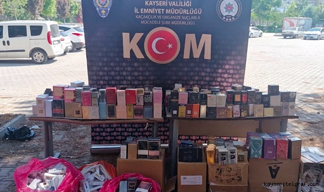 Kayseri’de kaçak parfüm operasyonu