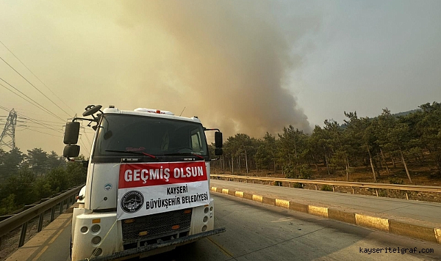 Kayseri itfaiyesinden Mersin'deki yangınlar için destek ekibi gitti