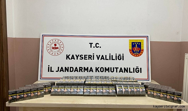 Pınarbaşı'da 770 paket kaçak sigara ele geçirildi