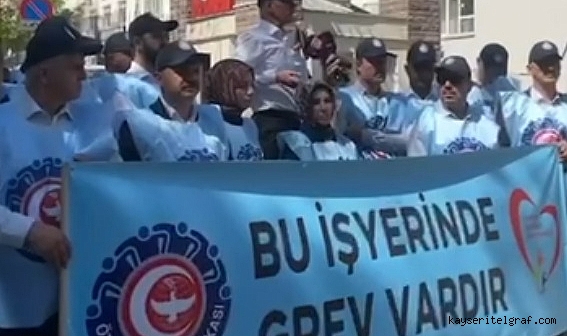 Kayseri’de TSE işçileri, greve başladı