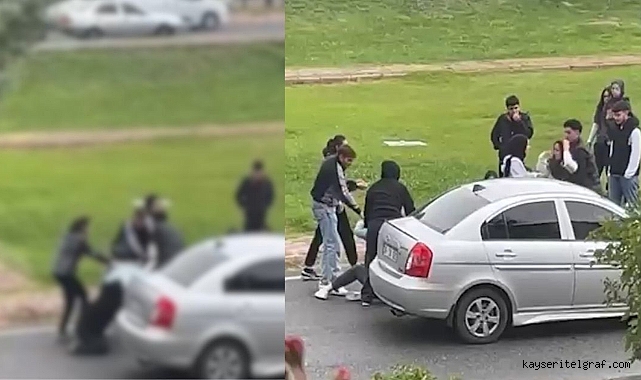 Kız öğrenciler saç saça kavga etti