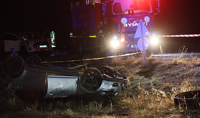 Nevşehir’de otomobil tarlaya savruldu; 2 ölü