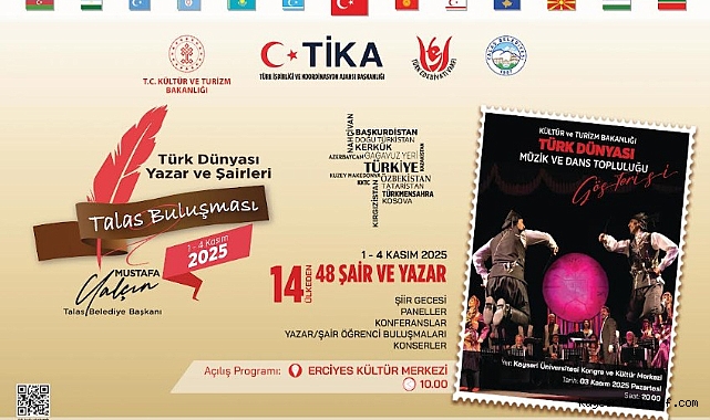 Talas Belediyesi, Türk Dünyası'nın yazar ve şairlerini bir araya getiriyor