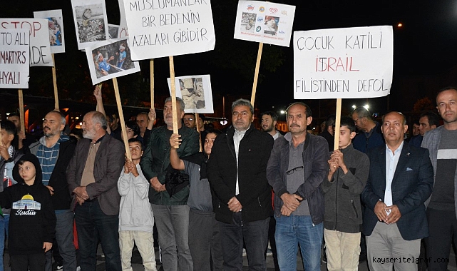 Yahyalı’da Gazze’ye destek mitingi düzenlendi