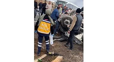 İncesu'da tır devrildi, sürücü yaşamını yitirdi