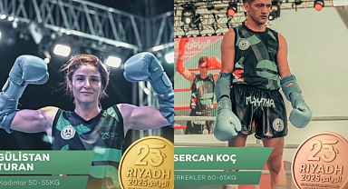 Kayserili sporcular Gülistan ve Sercan, Suudi Arabistan’dan 2 madalyayla döndü