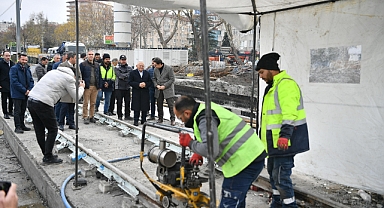 DSİ kavşağındaki tramvay hattı yeniden kullanıma açılıyor
