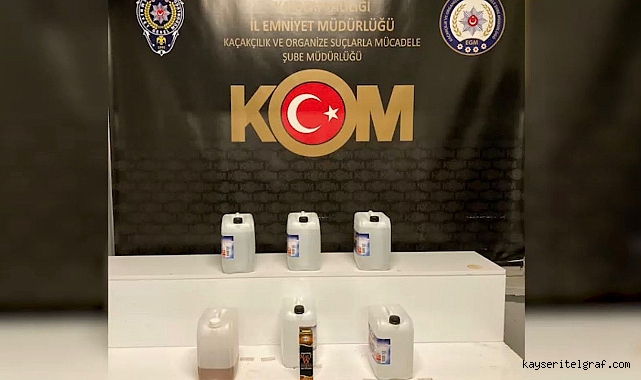 Kayseri'de sahte alkol ve kaçak sigara operasyonu