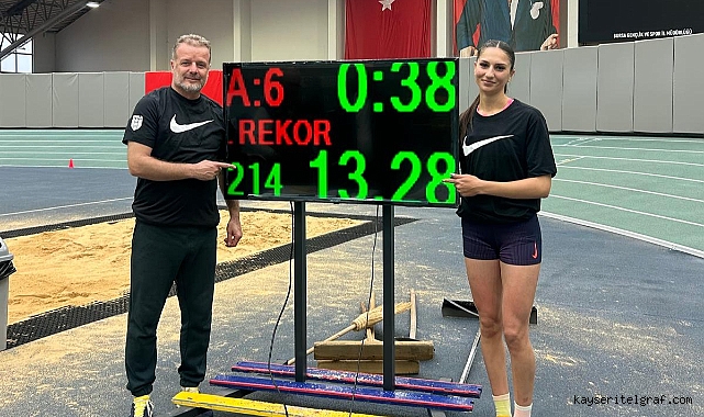 Kayserili atletten Türkiye rekoru