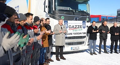 Melikgazi Belediyesi'nin yardım tırı Gazze'ye doğru yola çıktı