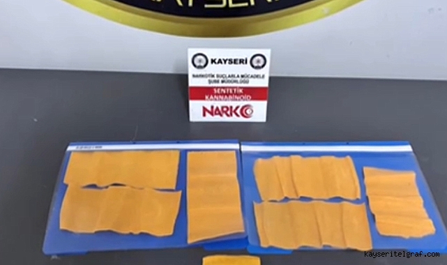 Kayseri'de bezlere emdirilmiş uyuşturucu ele geçirildi