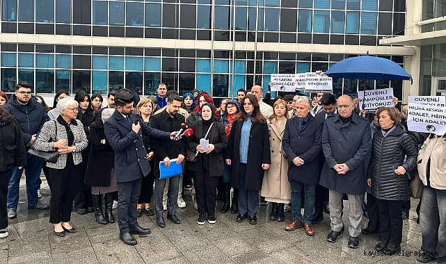 ERÜ'de katledilen kadın için adliyede toplandılar