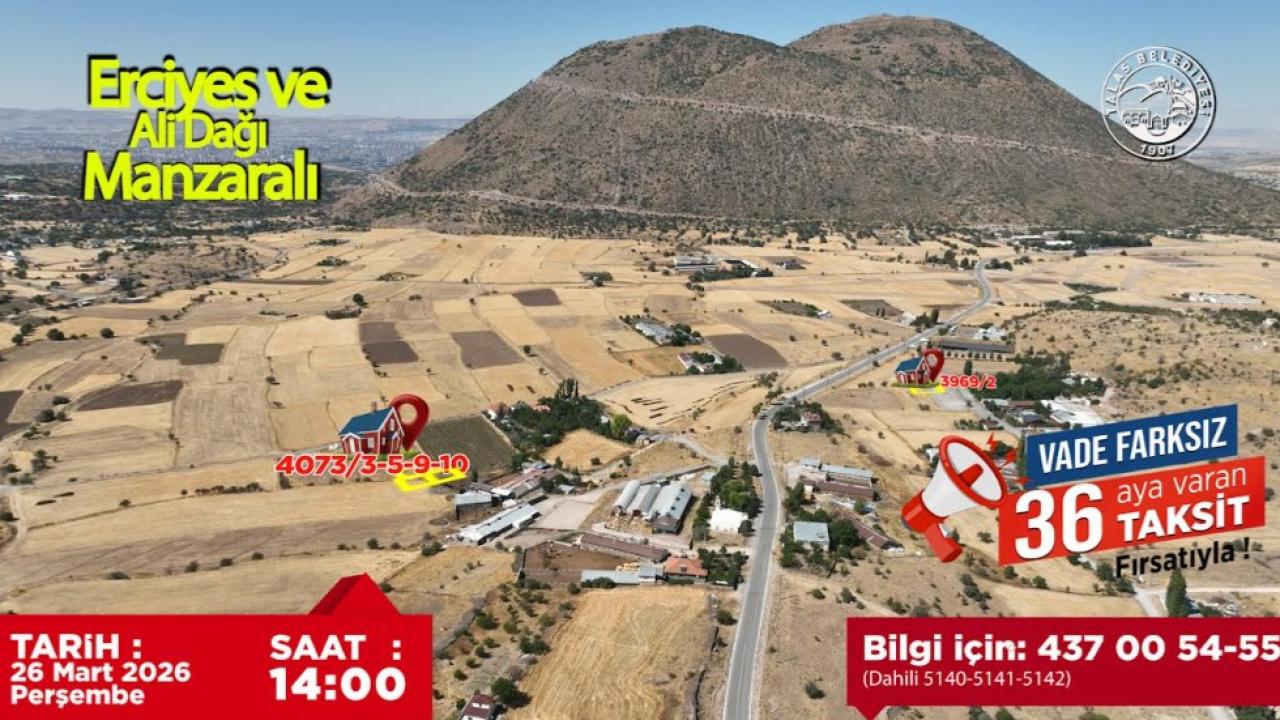 Talas'ta 20 adet villa parseli satışta