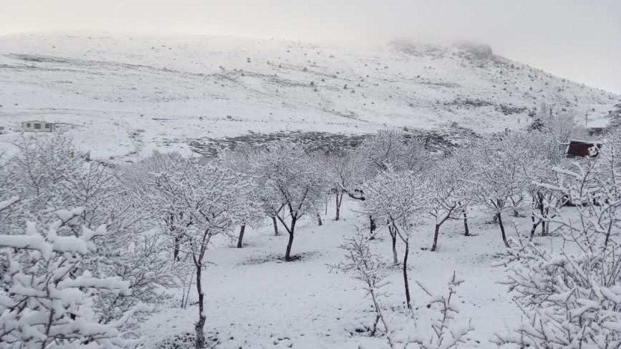 Kayseri'de Nisan karı yağdı