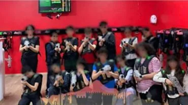 Kayseri'de özel bir okulun öğrencileri silahlı oyuna götürmesi gündem oldu