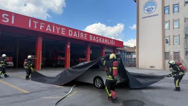 Türkiye’de ilk olan 'yangın battaniyesi' Kayseri'de kullanılıyor