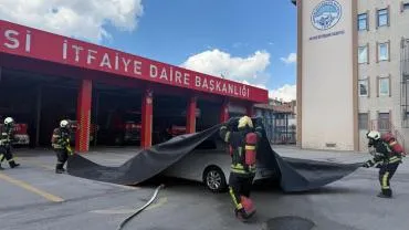 Türkiye’de ilk olan 'yangın battaniyesi' Kayseri'de kullanılıyor