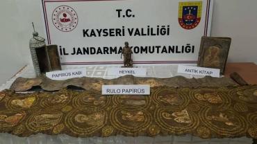 Kayseri'de tarihi eser operasyonu