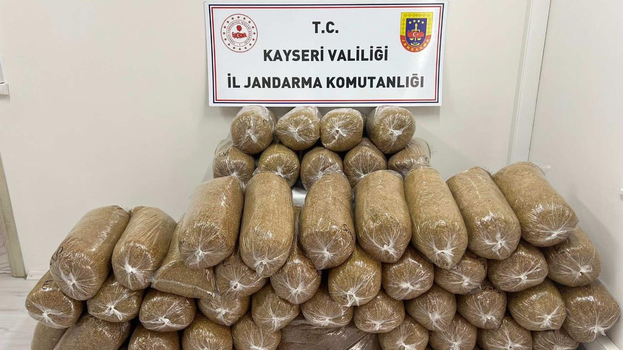 Yahyalı'da kaçak tütün ele geçirildi