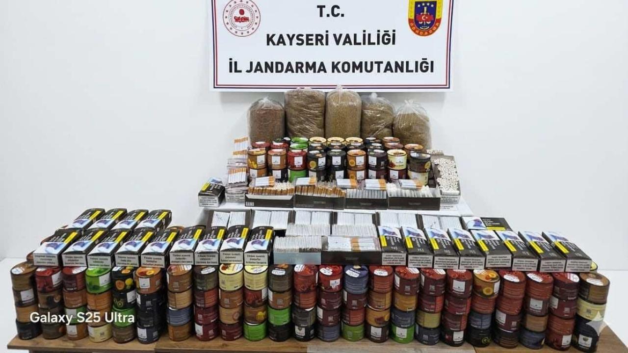 Yahyalı'da kaçak tütün operasyonu