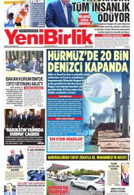 Yeni Birlik Gazetesi Gazete Manşeti